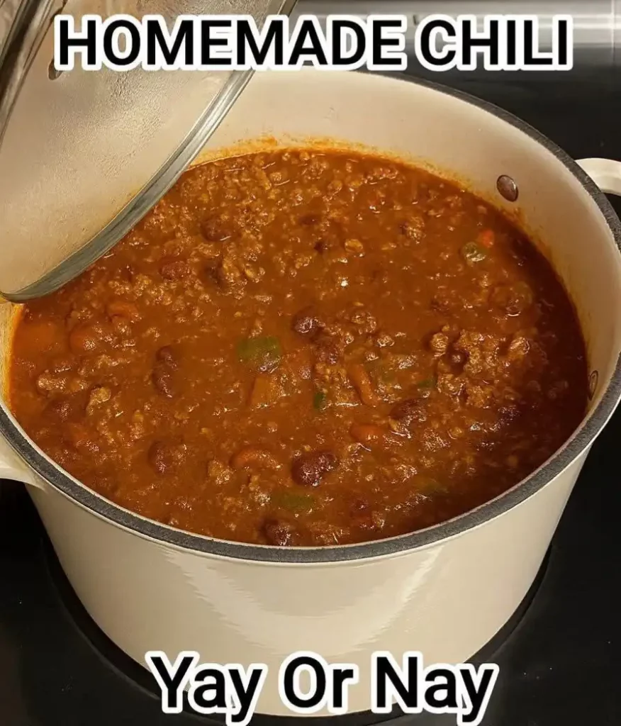 Hearty Homemade Beef Chili 1 homemade beef chili